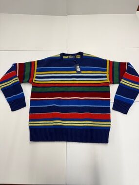 Polo Ralph Lauren Striped Crewneck Sweater - Blue, Red, Green & Yellow